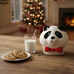 Himark Ceramic Cookie Jar, Vintage Collectible, Leave Santa’s Cookies with Milk